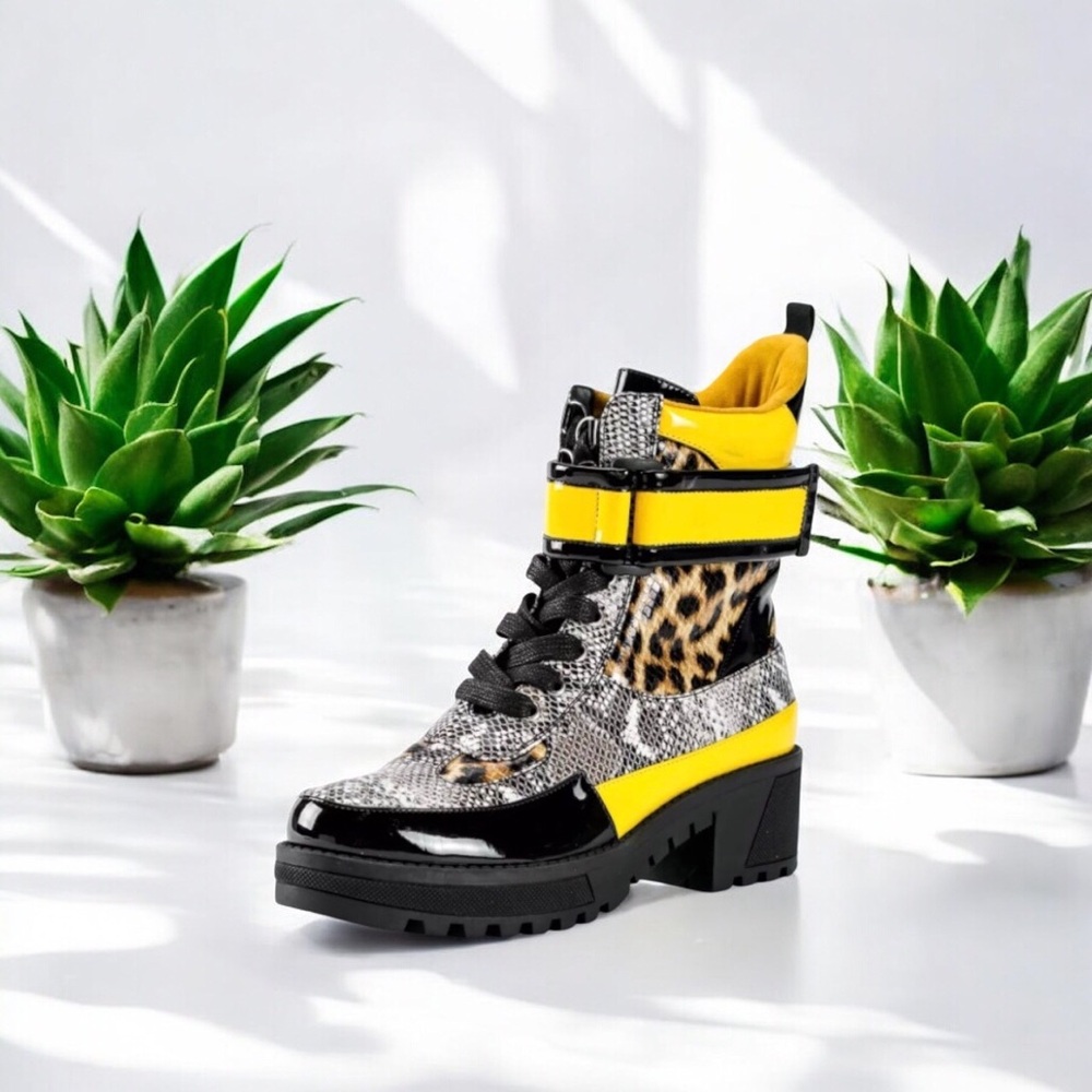 Cape Robbin Future Wave Leopard Combat Boots